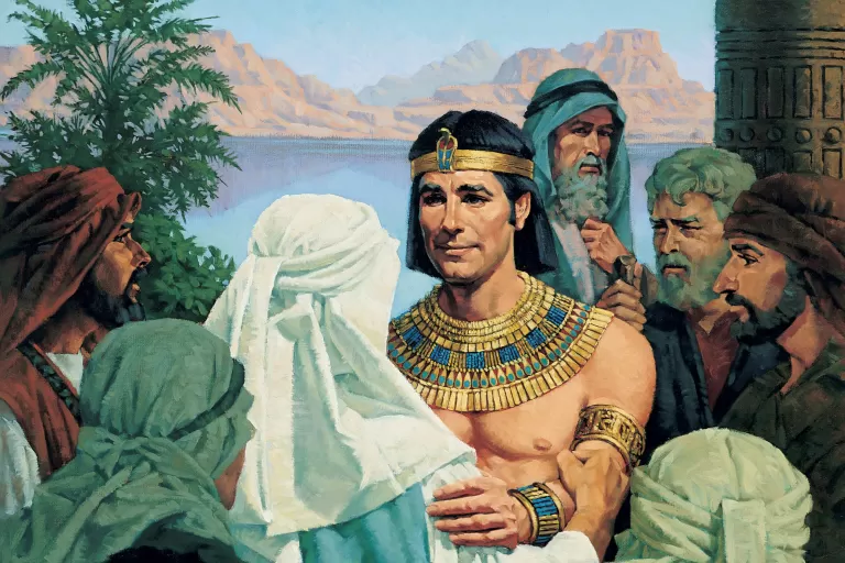 Joseph Forgiving His Brothers, by Ted Henninger